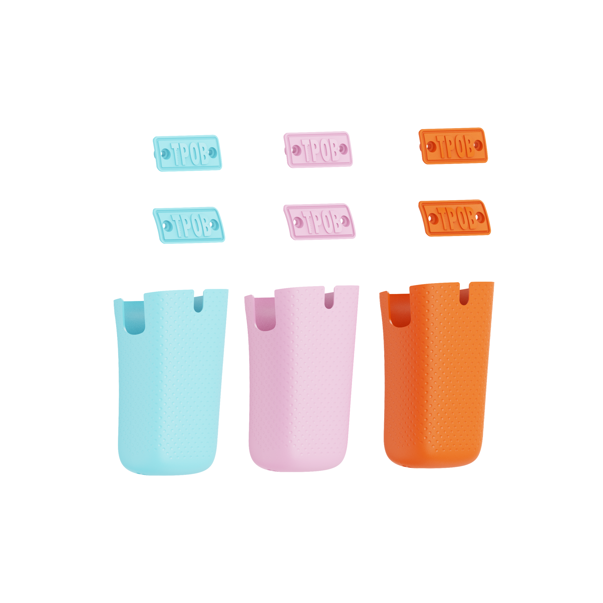 3 grip set for mini play bubblegum/candyfloss/orange