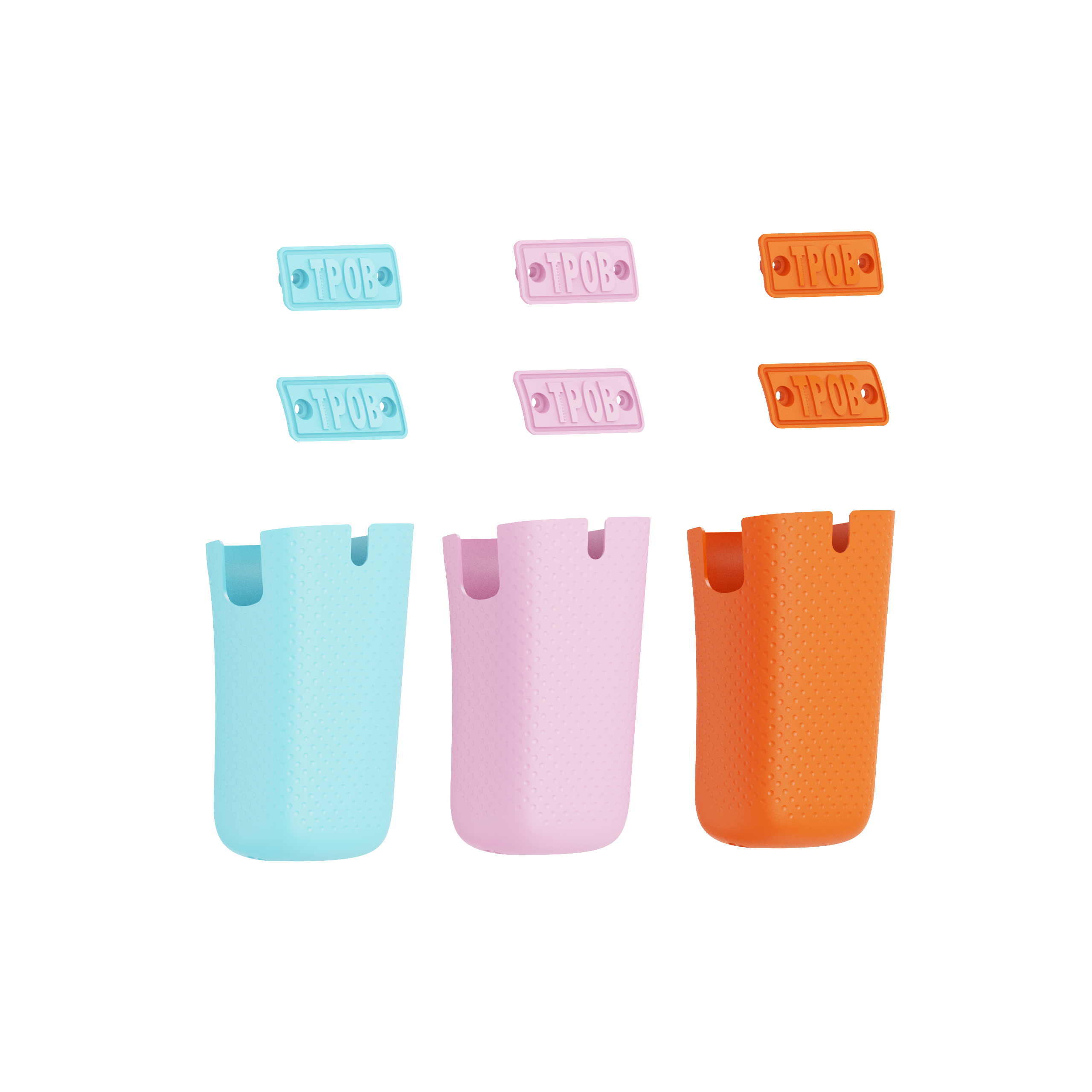 3 grip set for mini play bubblegum/candyfloss/orange