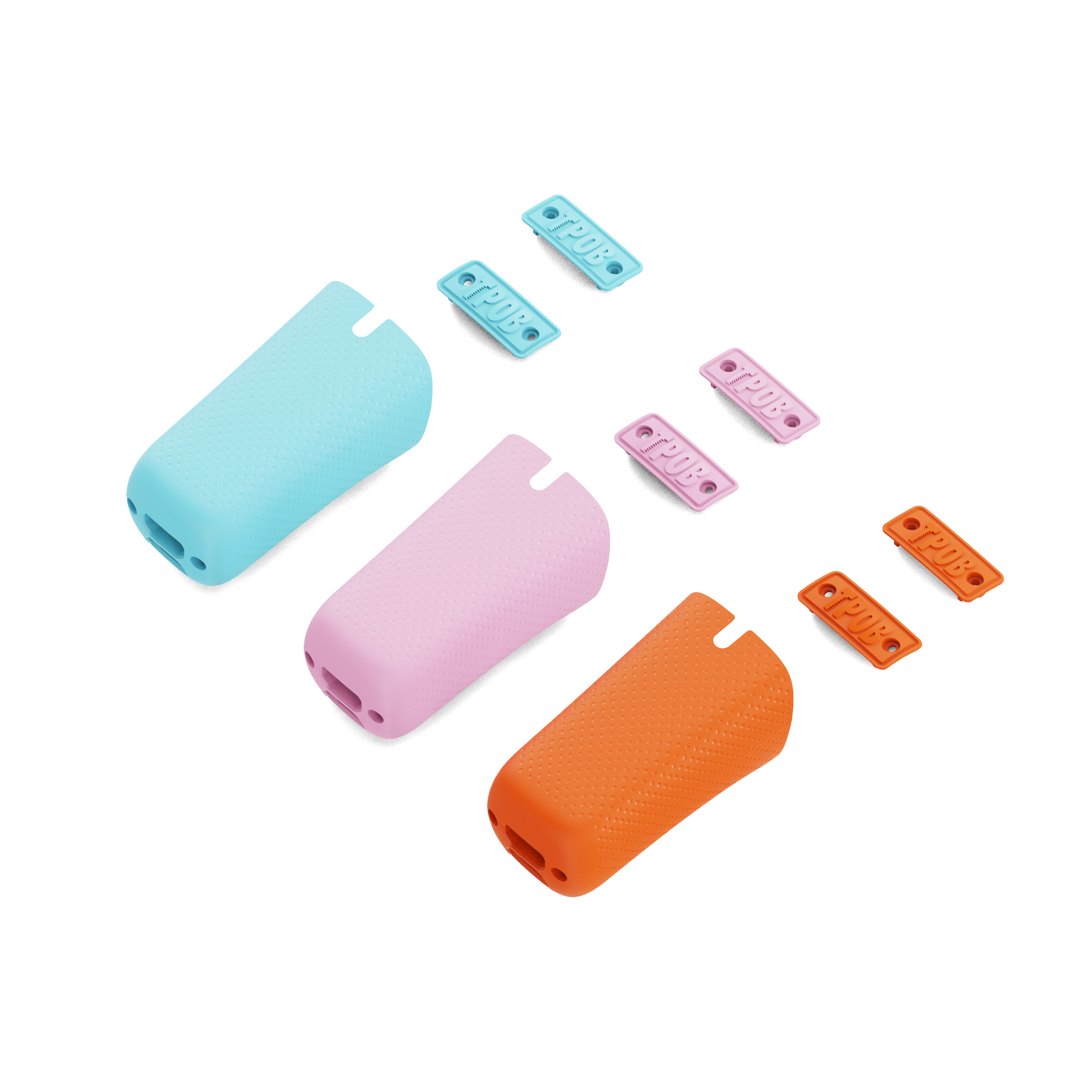 3 grip set for mini play bubblegum/candyfloss/orange