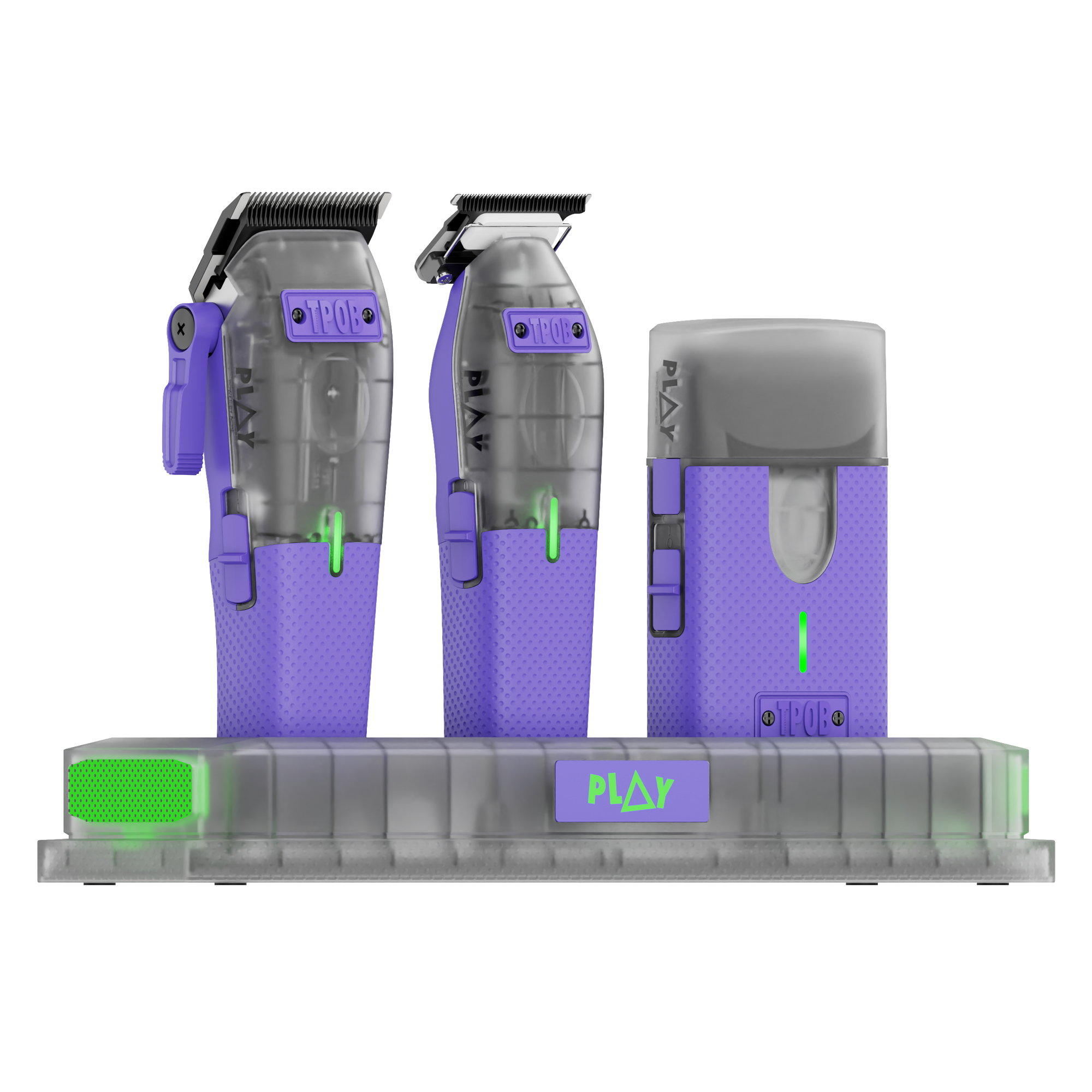 PLAY MINI Transparent PURPLE bundle with stand