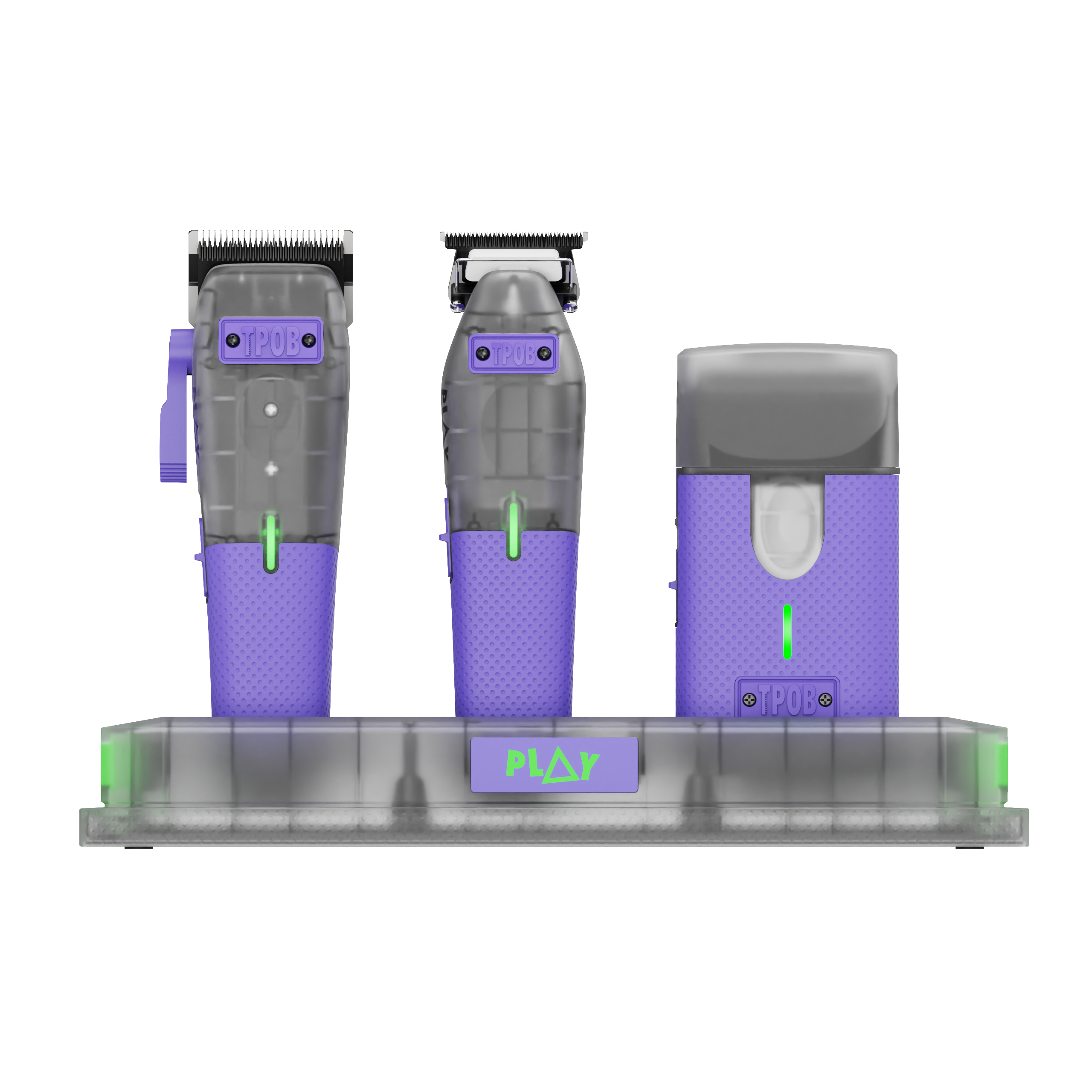 PLAY MINI Transparent PURPLE bundle with stand