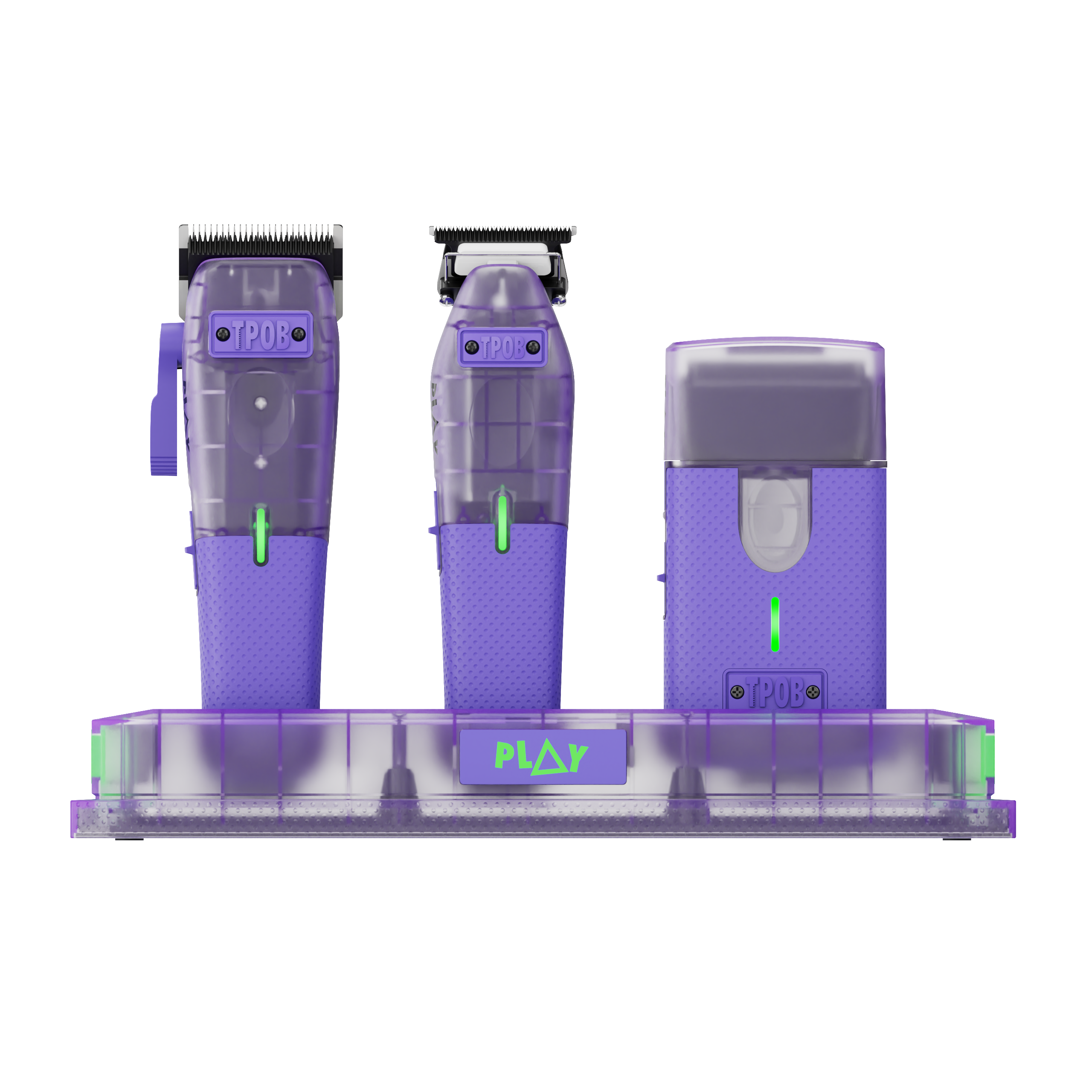 PLAY MINI Transparent PURPLE bundle with stand