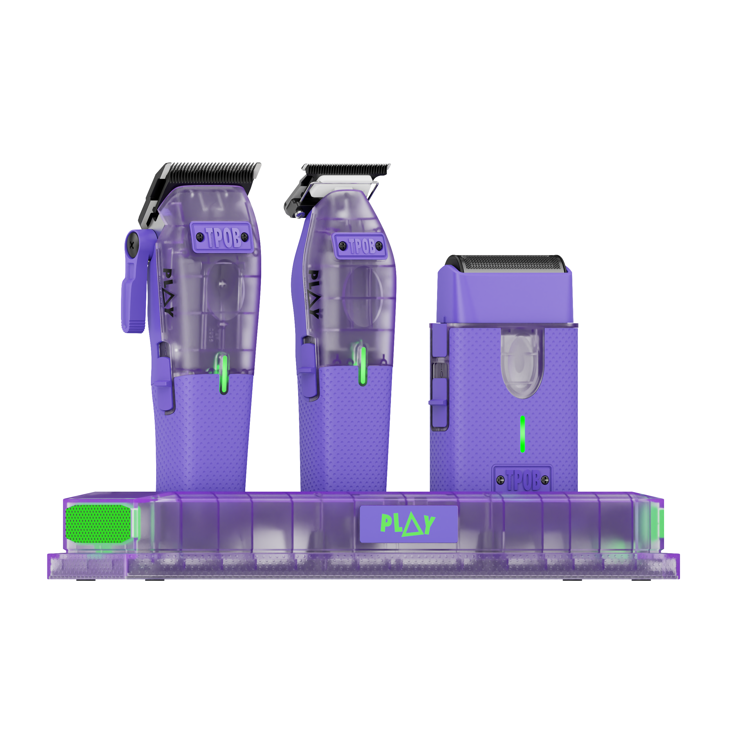 PLAY MINI Transparent PURPLE bundle with stand