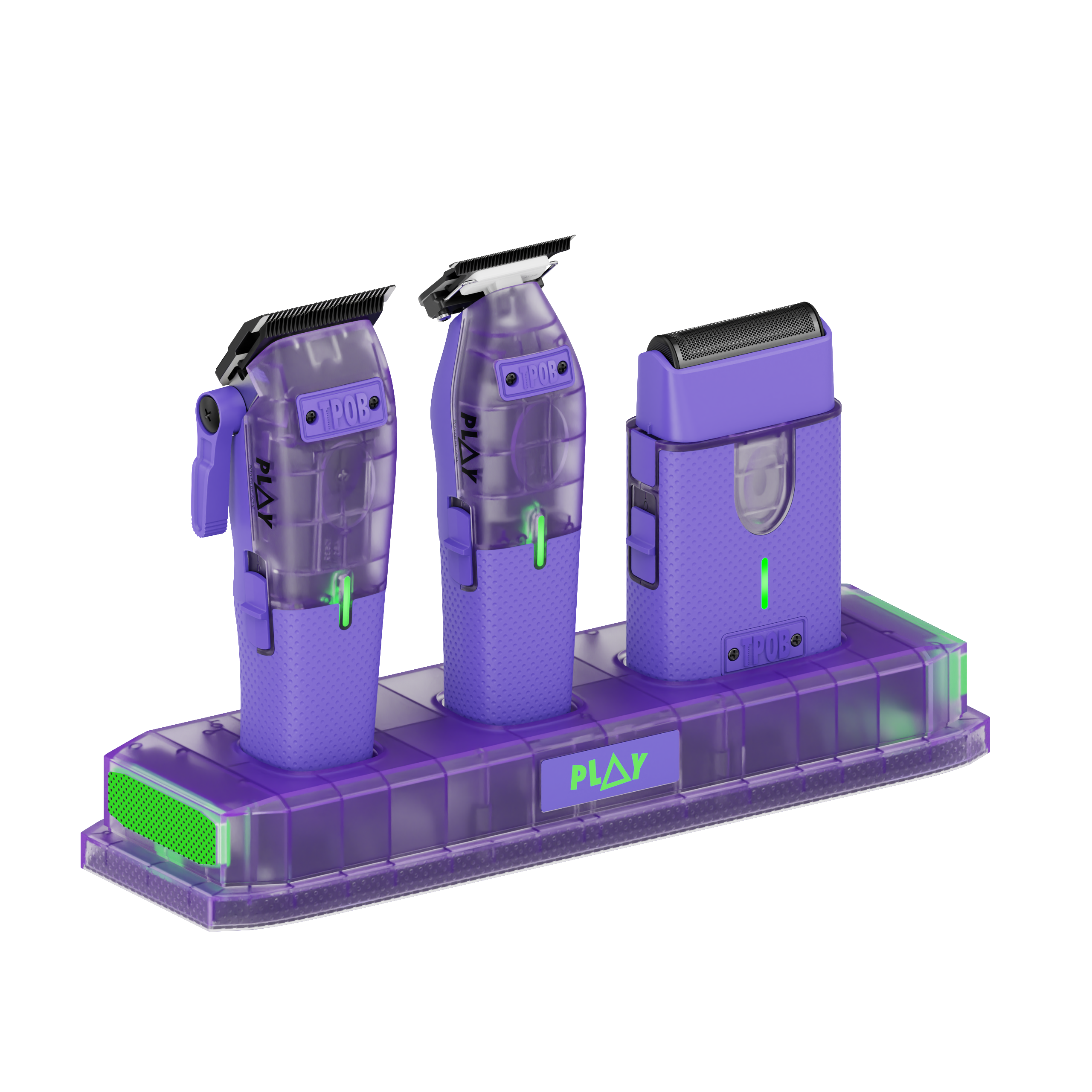 PLAY MINI Transparent PURPLE bundle with stand