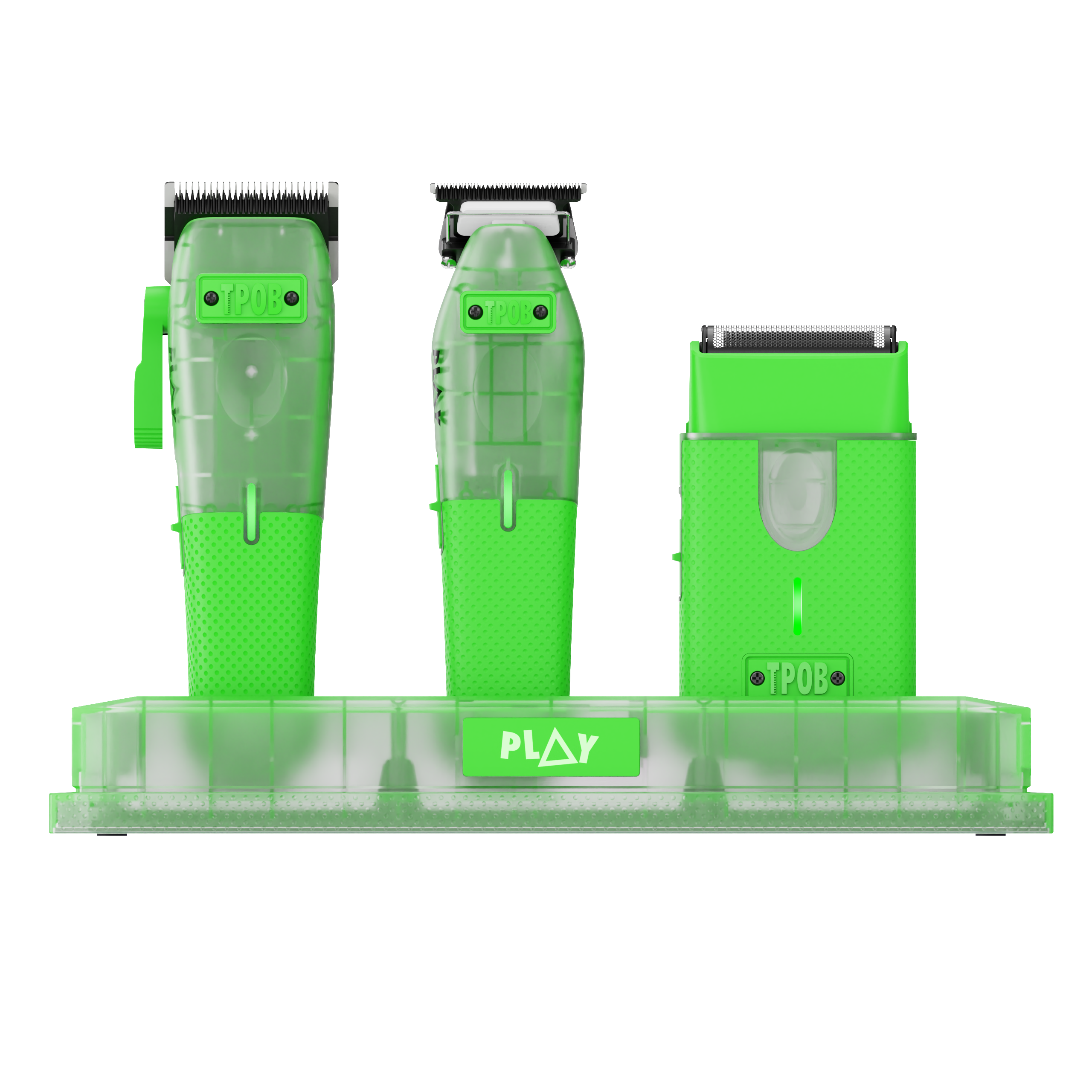 PLAY MINI Transparent GREEN bundle with stand