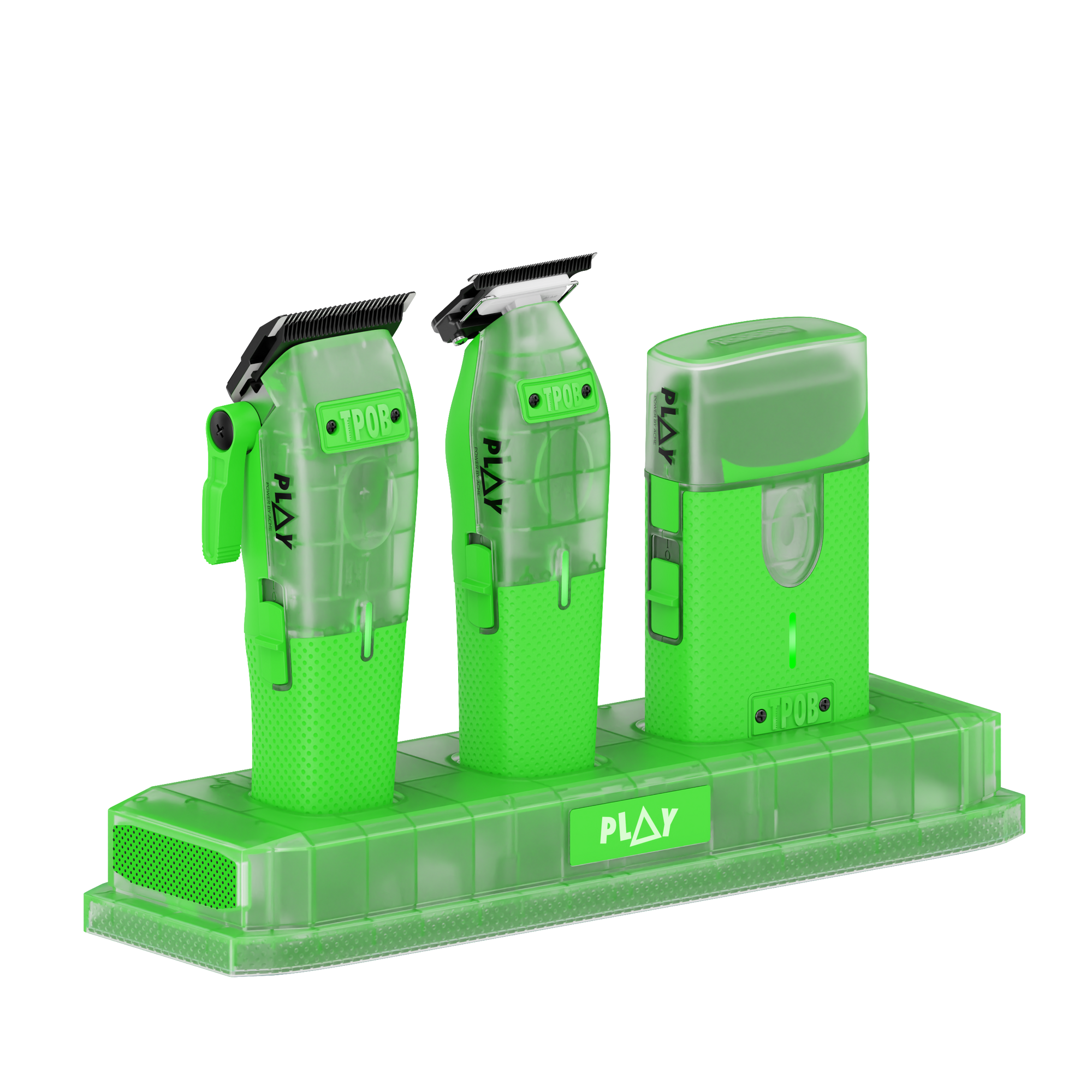 PLAY MINI Transparent GREEN bundle with stand (Wholesale case of 6)