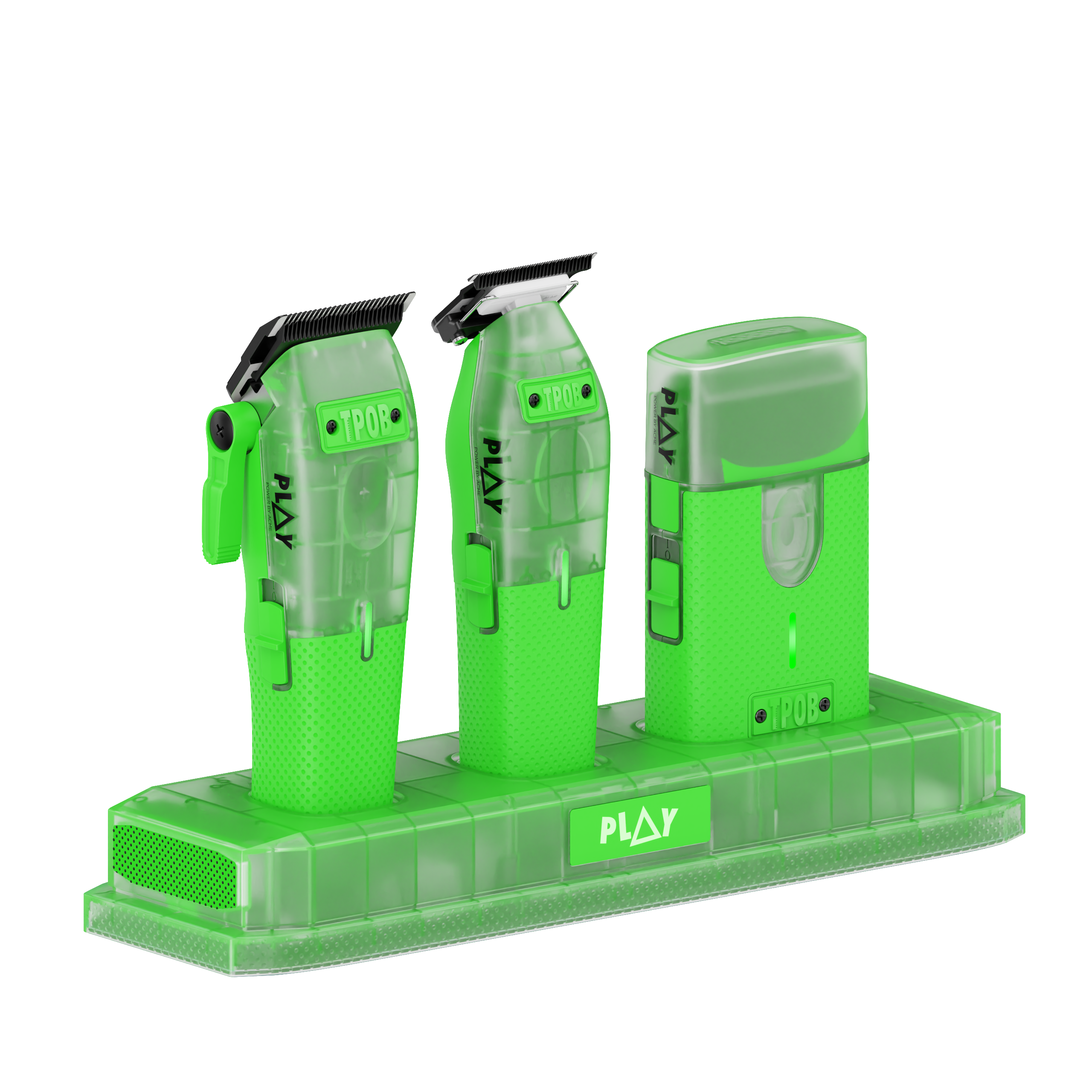 PLAY MINI Transparent GREEN bundle with stand