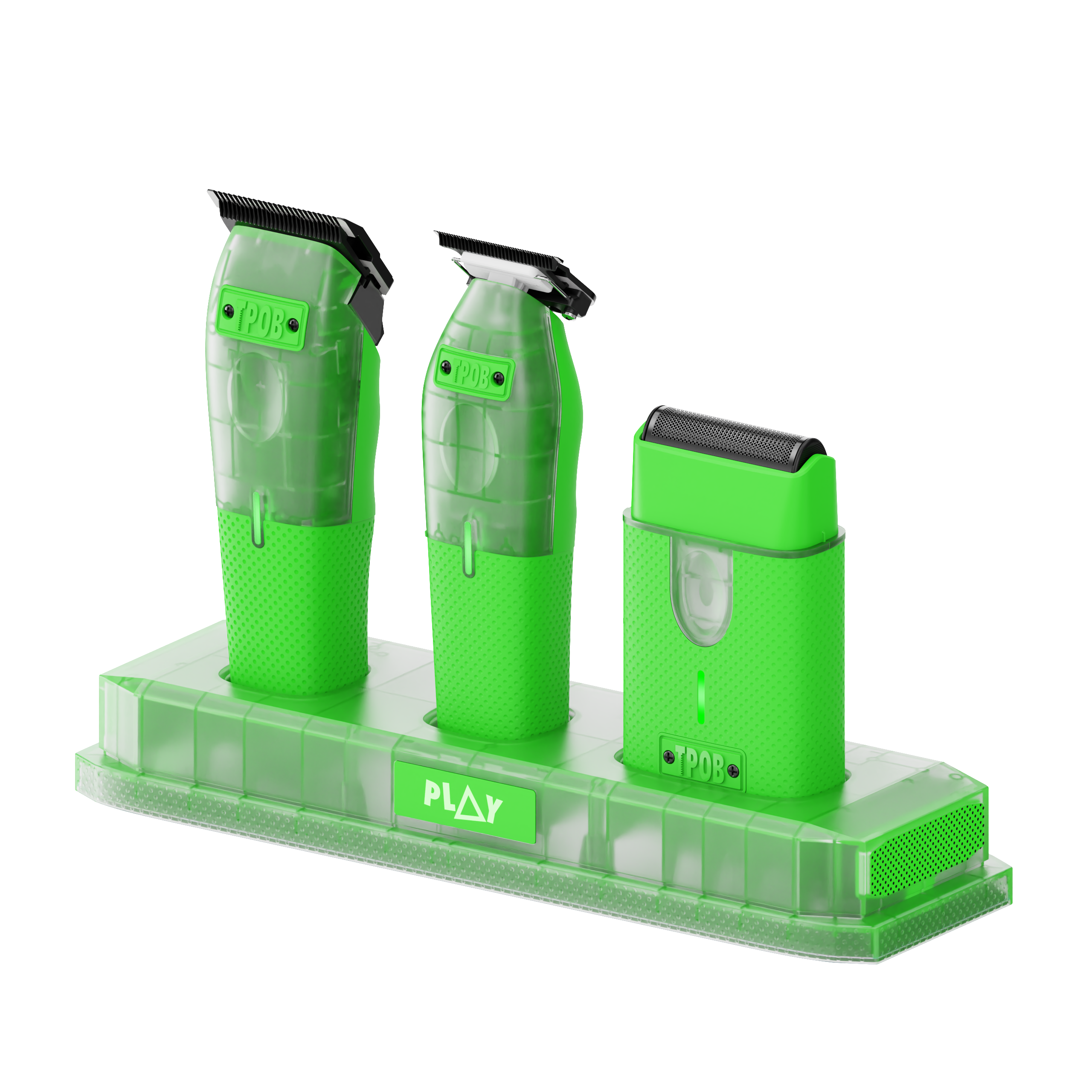 PLAY MINI Transparent GREEN bundle with stand