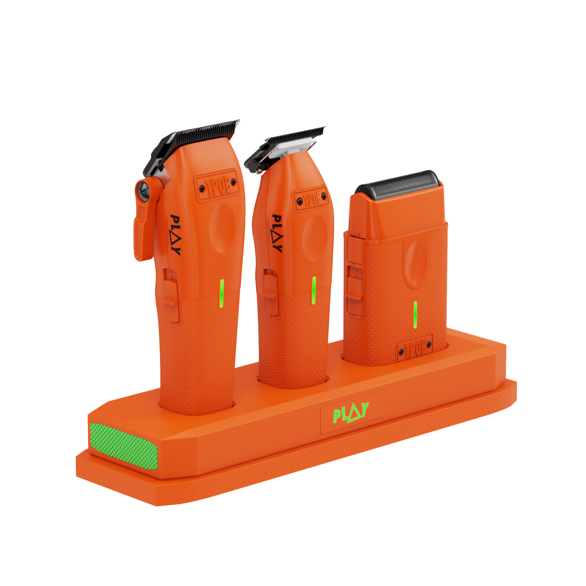 Play 3-Pack – Orange Edition (Clipper, Trimmer & Shaver with 3-Way Stand)