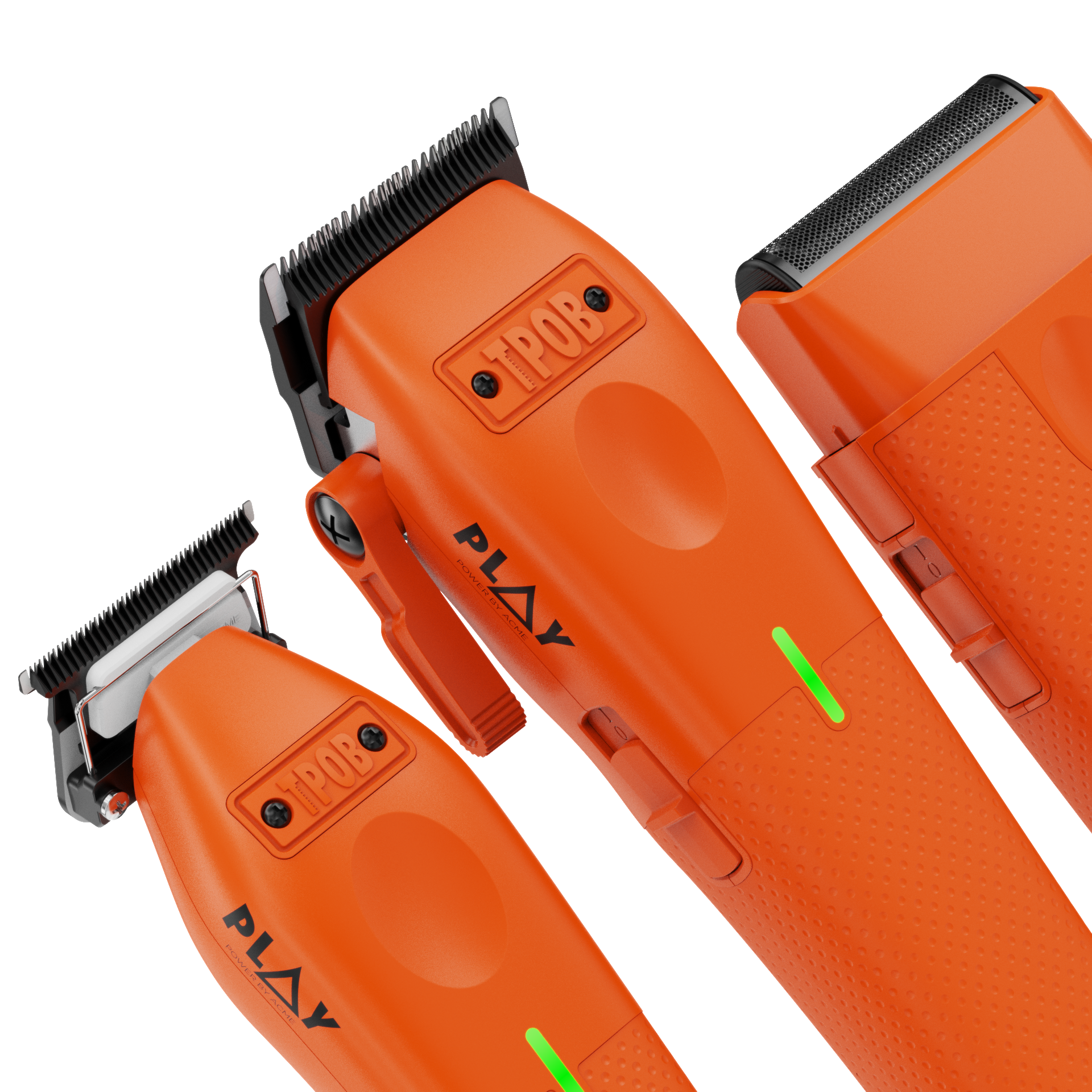 Play 3-Pack – Orange Edition (Clipper, Trimmer & Shaver with 3-Way Stand)