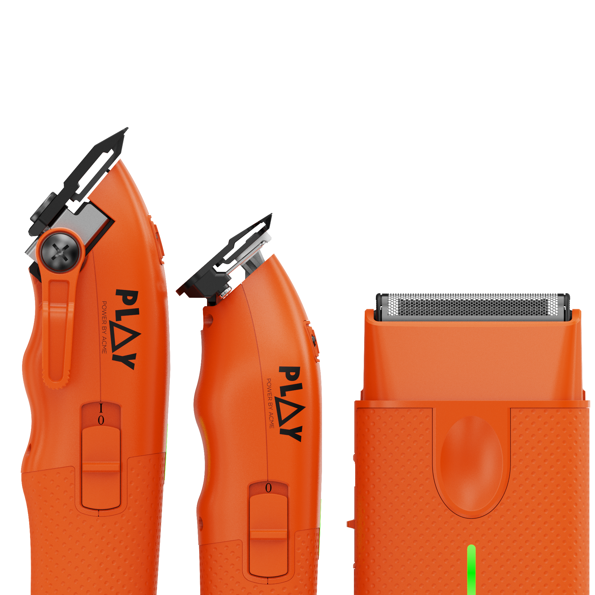 Play 3-Pack – Orange Edition (Clipper, Trimmer & Shaver with 3-Way Stand)