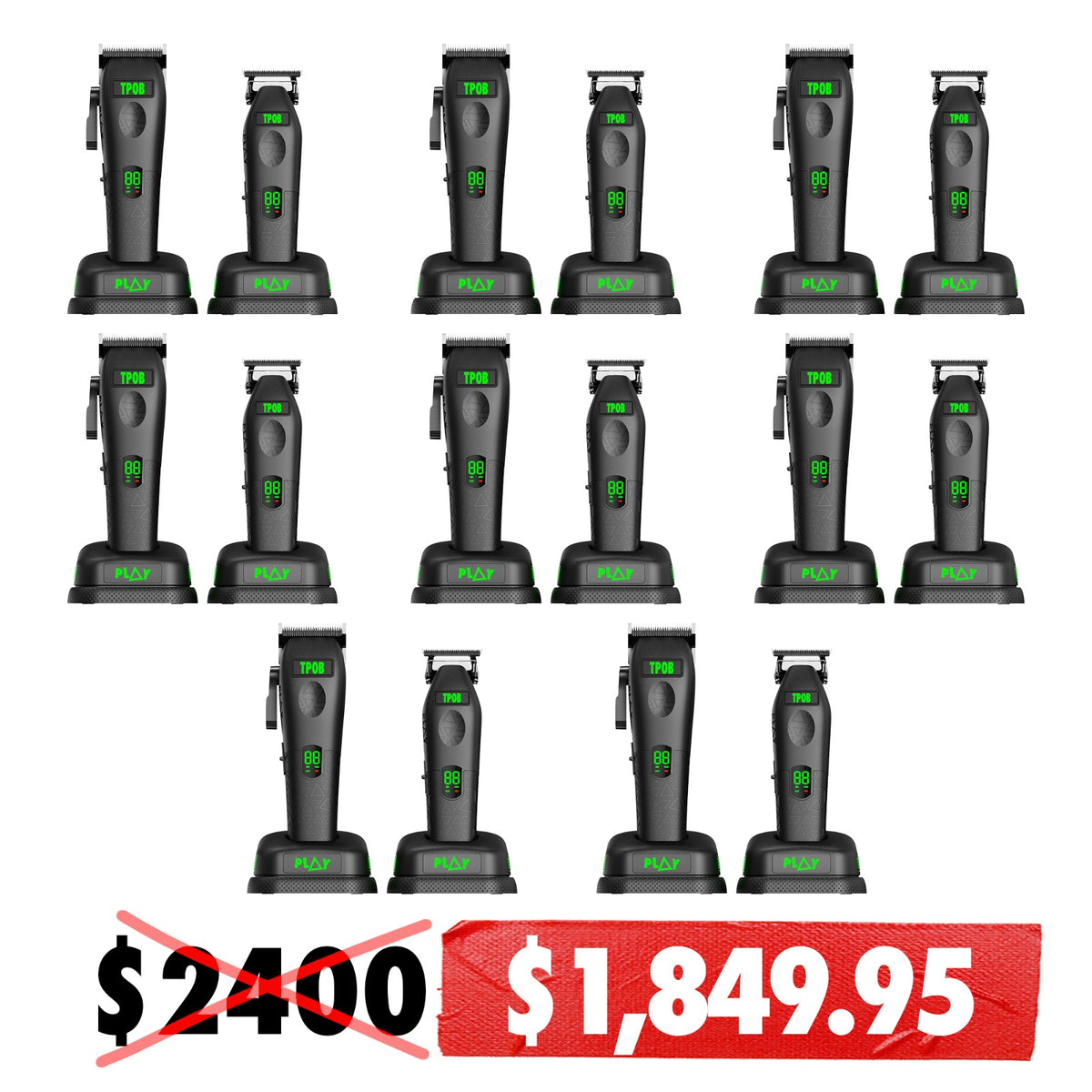 8x Play Max Clipper & Trimmer Bundle (Black Edition)