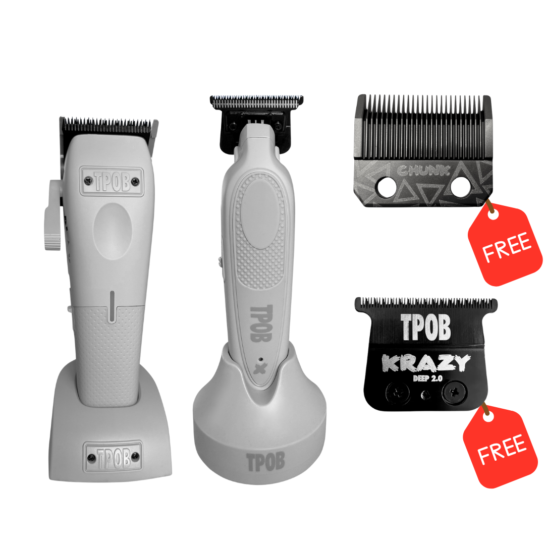 Ultimate Grey Barber Bundle + FREE Chunk & Krazy Blades