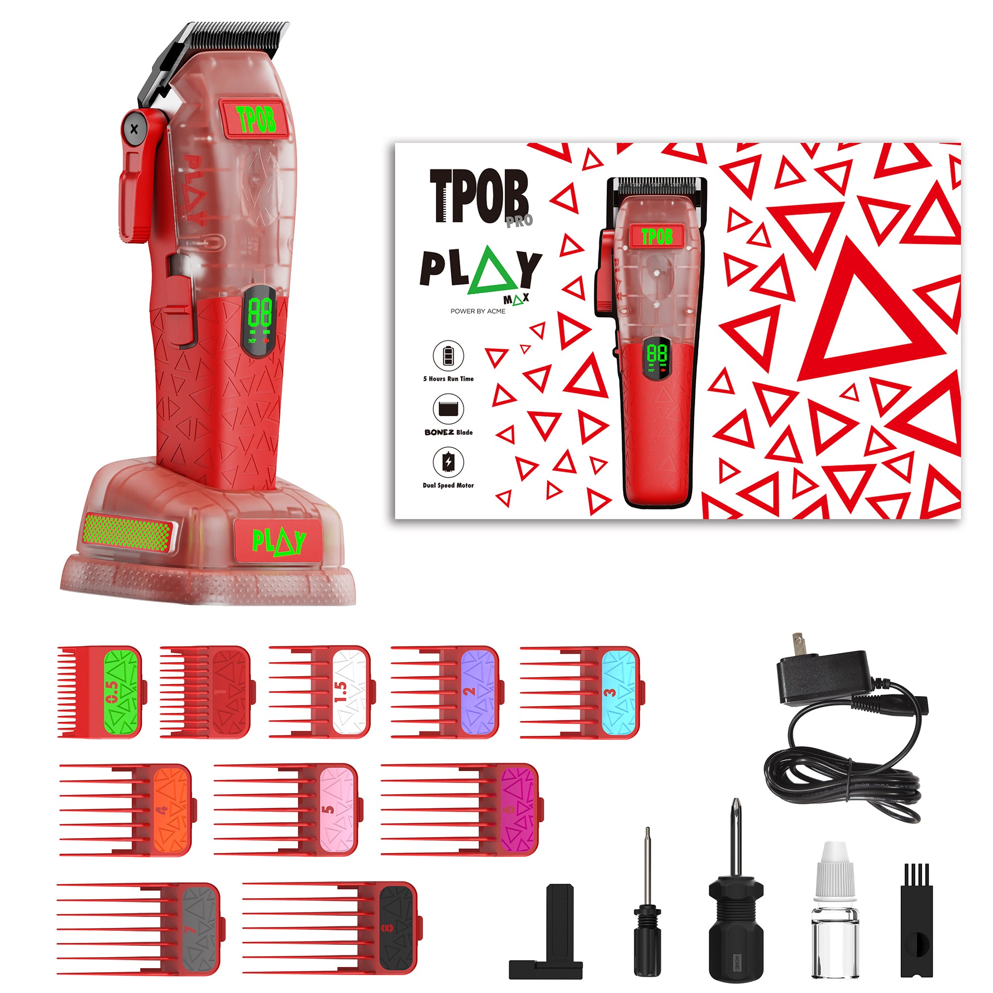 Play Max Clipper (Transparent Red Edition)